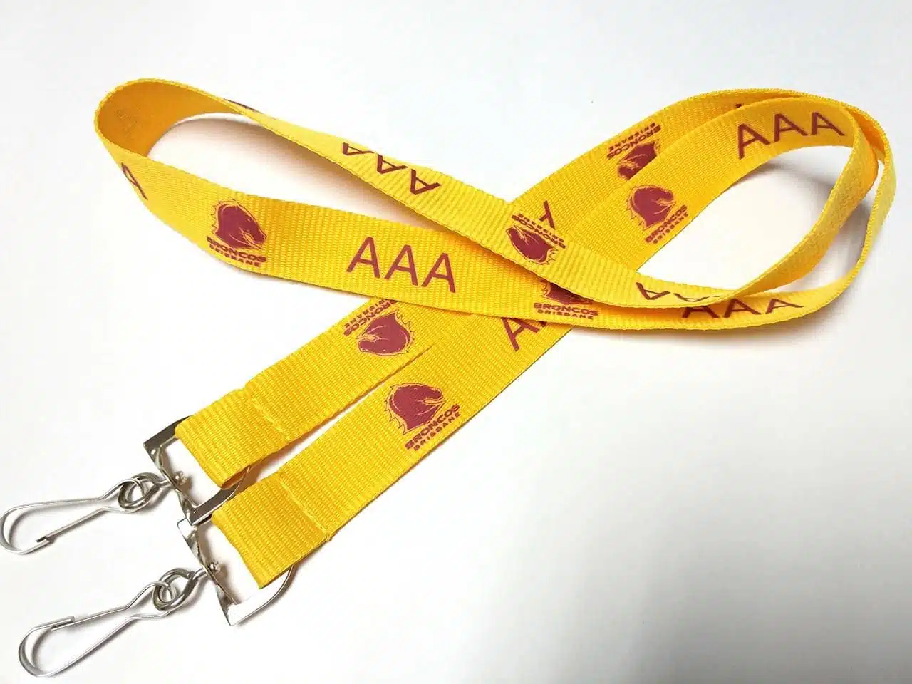 Double-ended Lanyard with Brisbane Broncos logo