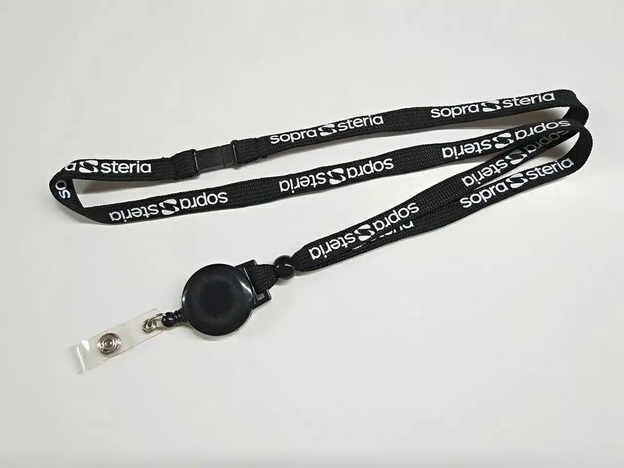 Double-ended Lanyard with Sopra Steria logo